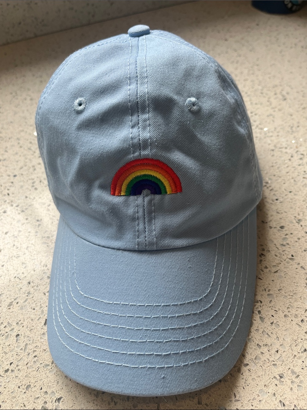 Light Blue Rainbow Baseball Cap